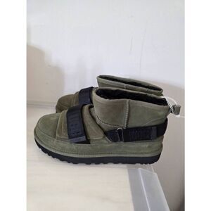 UGG CLASSIC ULTRA MINI HYBRID BURNT OLIVE SUEDE WINTER WOMEN'S BOOTS SIZE US 11